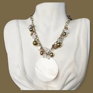 Shell Pendant Necklace and Earring Set